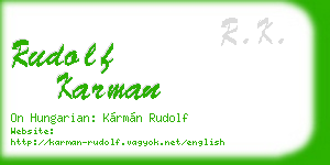 rudolf karman business card