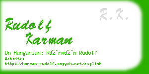 rudolf karman business card